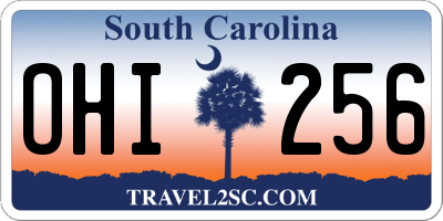 SC license plate OHI256