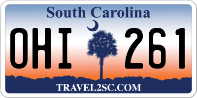 SC license plate OHI261