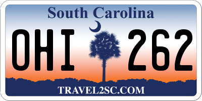 SC license plate OHI262