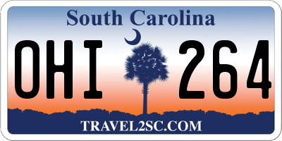 SC license plate OHI264