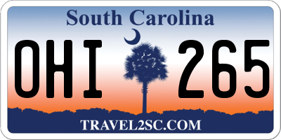 SC license plate OHI265
