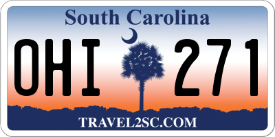 SC license plate OHI271