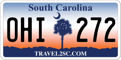 SC license plate OHI272
