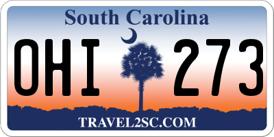SC license plate OHI273