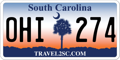 SC license plate OHI274