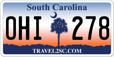 SC license plate OHI278