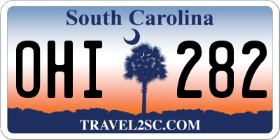 SC license plate OHI282