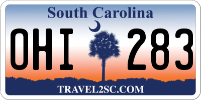 SC license plate OHI283