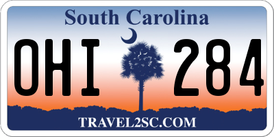 SC license plate OHI284