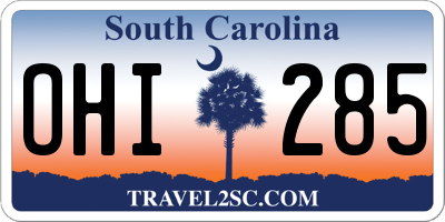 SC license plate OHI285
