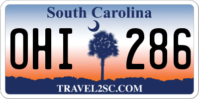 SC license plate OHI286