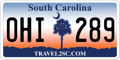 SC license plate OHI289