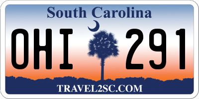 SC license plate OHI291