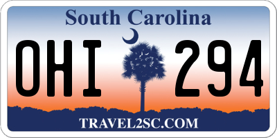 SC license plate OHI294