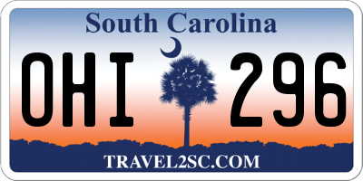 SC license plate OHI296