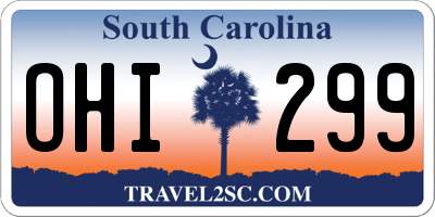 SC license plate OHI299