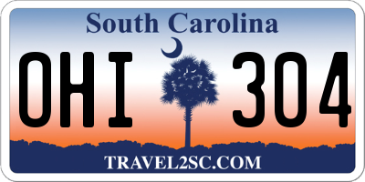 SC license plate OHI304