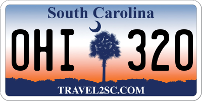 SC license plate OHI320