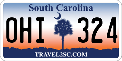 SC license plate OHI324