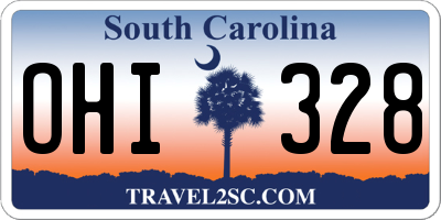 SC license plate OHI328