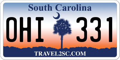 SC license plate OHI331