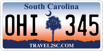SC license plate OHI345
