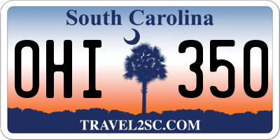 SC license plate OHI350