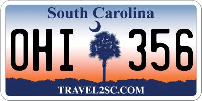 SC license plate OHI356