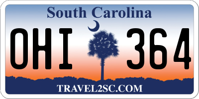 SC license plate OHI364