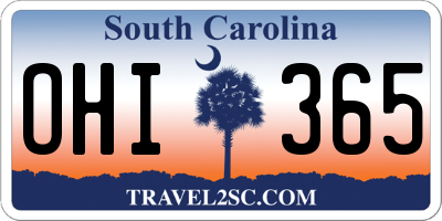 SC license plate OHI365