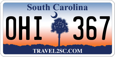 SC license plate OHI367