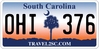 SC license plate OHI376