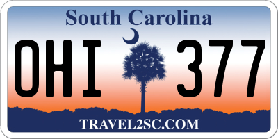 SC license plate OHI377