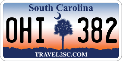 SC license plate OHI382