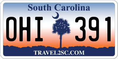 SC license plate OHI391