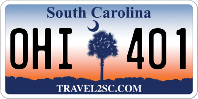 SC license plate OHI401