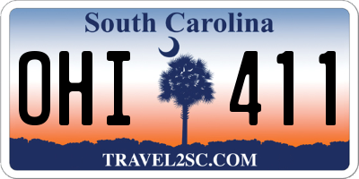 SC license plate OHI411