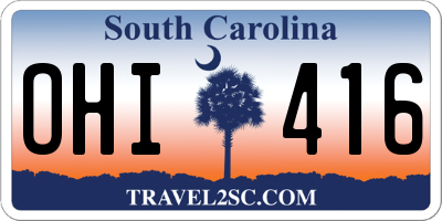 SC license plate OHI416