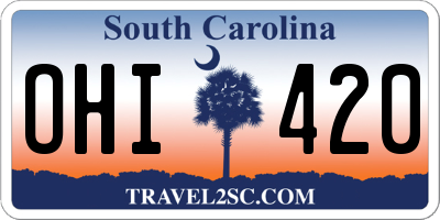 SC license plate OHI420
