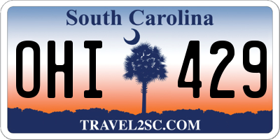 SC license plate OHI429