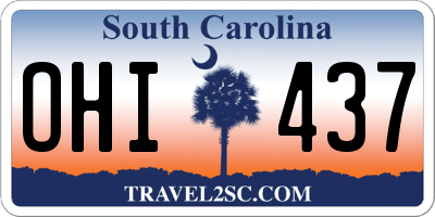 SC license plate OHI437