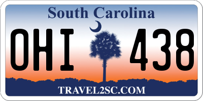 SC license plate OHI438