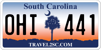 SC license plate OHI441