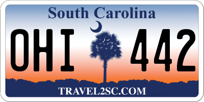 SC license plate OHI442