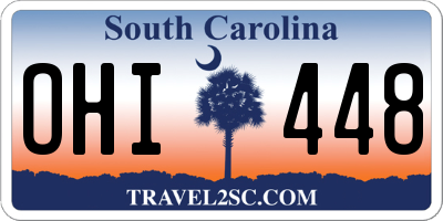 SC license plate OHI448