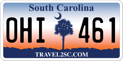 SC license plate OHI461