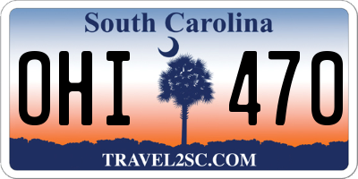 SC license plate OHI470