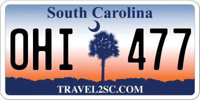 SC license plate OHI477
