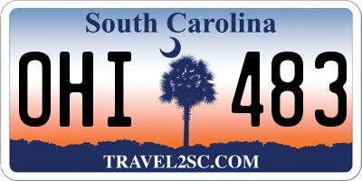 SC license plate OHI483