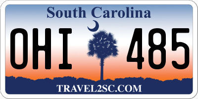 SC license plate OHI485